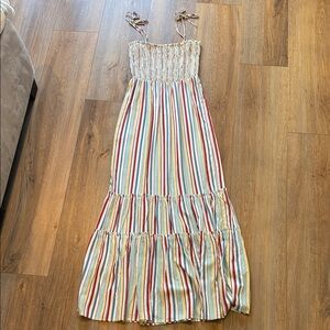 Socialite Colorful Striped Maxi Dress